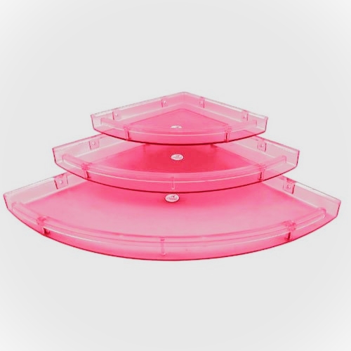 Corner Shelf Plastic 3 Pcs Set Bath Centre