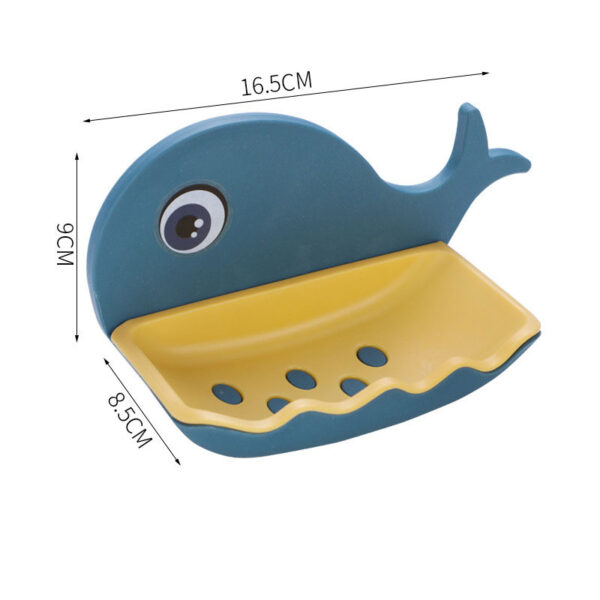 Fish Shape Adhesive Soap Dish (Set of 2 Pcs)