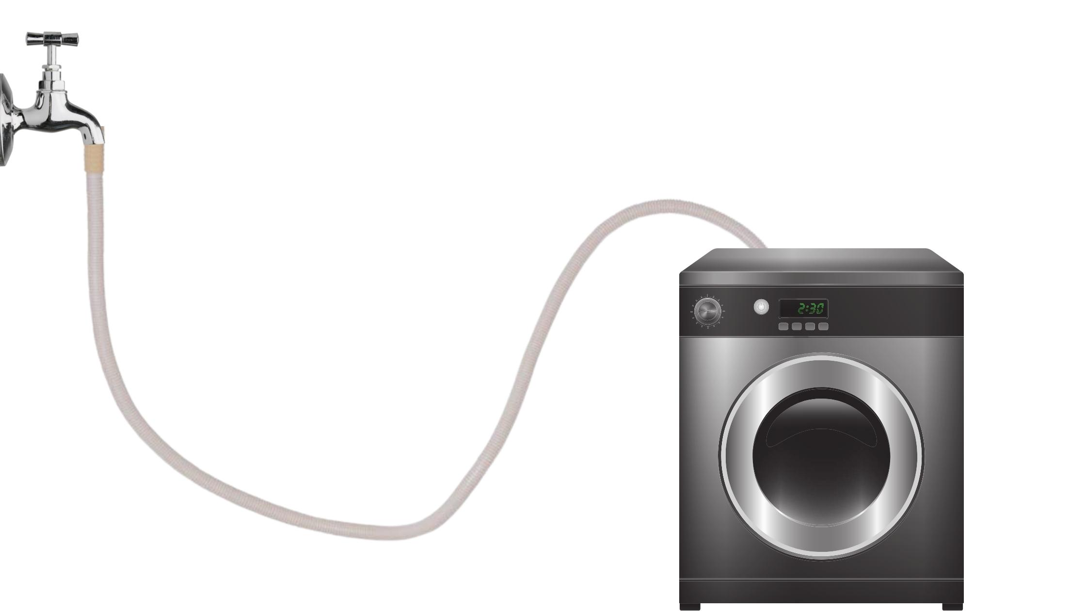 How to fit washing machine pipe to tap?