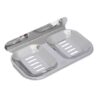 Double Soap Dish Steel Square Ordinary